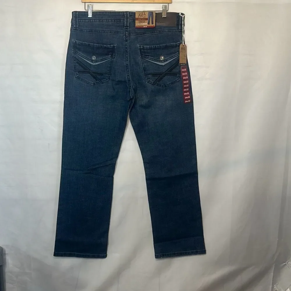 T.K. Axel Slim Boot Stretch Jeans‎ size 34x32 Dark Wash
